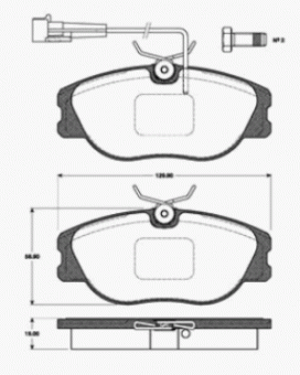 Bremsbeläge vorne 71770975 