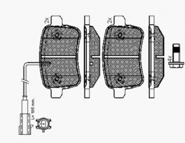 Bremsbeläge hinten 77365357 