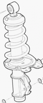 Stoßdämpfer mit Feder hinten rechts 