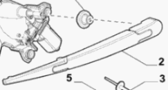 Wischerblatt hinten mit Arm 50557611 