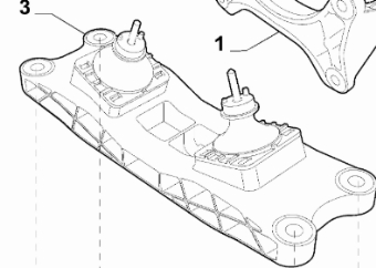 Motorlager Getriebelager hinten 50546184 