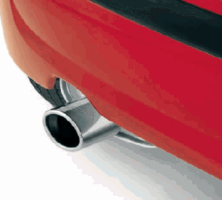Sportliche Auspuffblende 