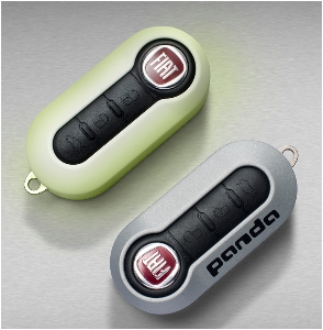 Fiat Panda Schlüsselcover - Fluoriszierend - Grau 