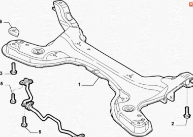 Aggregateträger, Motorträger Fiat Idea 