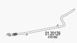 Mittelrohr mit Flexrohr 51829757 