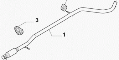 Mittelschalldämpfer mit Flexrohr 51837098 