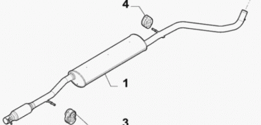 Mittelschalldämpfer Mittelrohr mit Flexrohr 51958470 