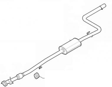 Mittelschalldämpfer mit Flexrohr 51963423 