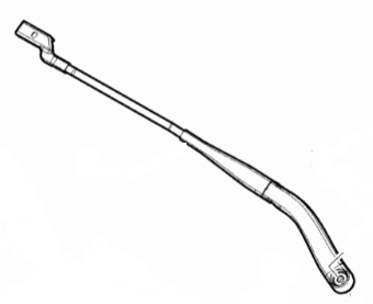 Wischerarm vorn links 6000617746, 93867986 