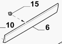 Rammschutzleiste Leiste mitte links schwarz 6000619993, 828212211R, 93867929 