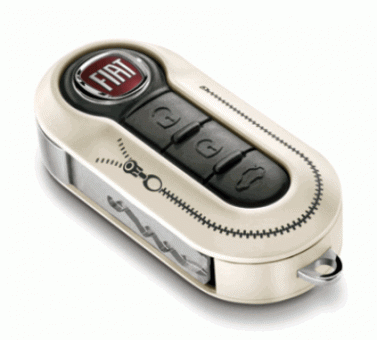 italo-fahrzeugteile Online-Shop, Fiat 500 Schlüsselcover dunkelgrau
