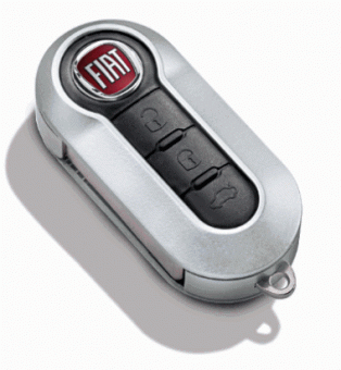 italo-fahrzeugteile Online-Shop, Fiat 500 Schlüsselcover silber