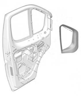 Verkleidung, Abdeckung Seitenscheibe, Seitenfenster links 