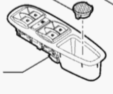 Schalter, Taster elektrischer Fensterheber vorn links 