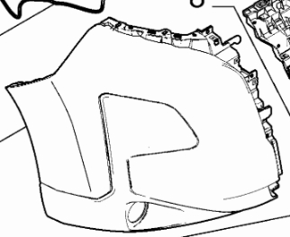 Stoßstangenecke vorn rechts schwarz LIGHT *Originalersatzteil* 735793330 