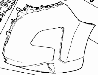 Stoßstangenecke vorn links schwarz LIGHT *Originalersatzteil* 735793369 