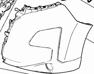 Stoßstangenecke vorn links schwarz LIGHT *Originalersatzteil* 735793371 