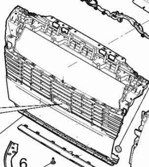 Stoßstange vorn mitte schwarz 735794029 