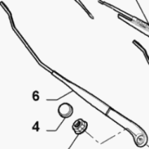 Wischerarm vorn rechts 