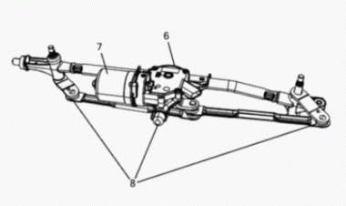 Wischermotor vorn mit Gestäge K05113043AE 