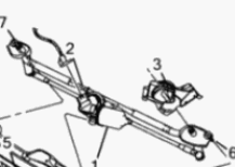 Wischermotor vorn mit Gestänge K68082552AA 