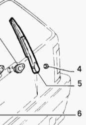 Wischerblatt hinten mit Arm  7686403 
