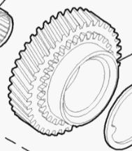 Zahnrad, Getriebezahnrad 39/34 Zähne 5. Gang 