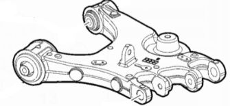 Querlenker Schwingarm hinten links unten 50549123 