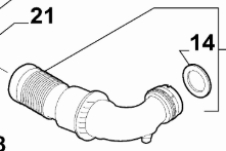 Schlauch, Ansaugschlauch Luftfilterkasten 50556376 