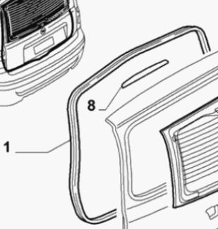 Profilgummi Heckklappe 