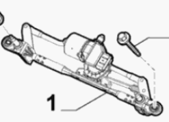 Wischermotor vorn incl Gestänge 51833650 