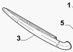 Wischerblatt hinten mit Arm 51846451 
