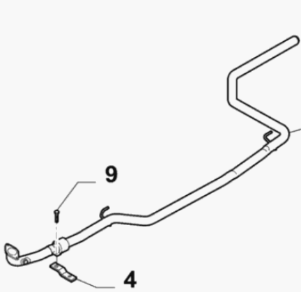 Vorderrohr, Mittelrohr mit Flexstück 51861400 