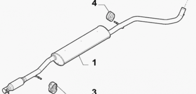 Mittelschalldämpfer Mittelrohr mit Flexrohr 51958470 