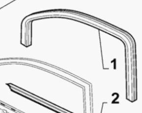 Profilgummi Scheibe Vordertür rechts 