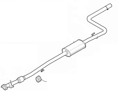 Mittelschalldämpfer mit Flexrohr 51963422 