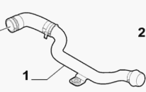 Druckschlauch, Ladedruckschlauch 52030408 