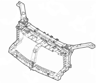 Schloßträger Traverse Frontverkleidung 625001299R, 93867893 