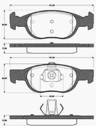 Bremsbeläge vorn (FIAT-Originalersatzteil) 