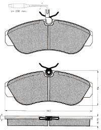 Bremsbeläge vorn (FIAT-Originalersatzteil) 