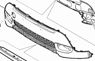 Verkleidung Abdeckung, Gitter Stoßstange vorn unten 71777374 6000634807 