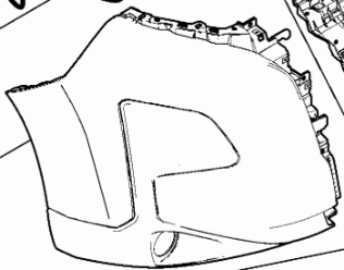 Stoßstangenecke vorn rechts schwarz LIGHT *Originalersatzteil* 735793333 