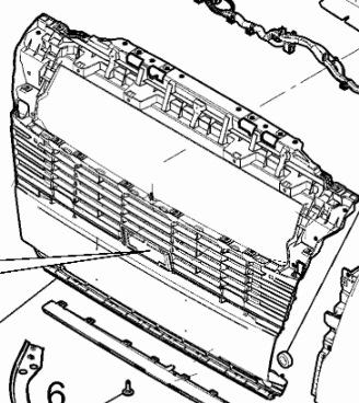 Stoßstange vorn mitte schwarz 735794028 