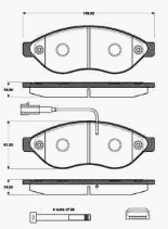 Bremsbeläge vorn (FIAT-Originalersatzteil) 
