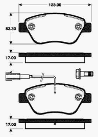 Bremsbeläge vorn (FIAT-Originalersatzteil) 