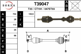 Antriebswelle links 71720968 