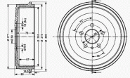 Bremstrommel-Satz 255 x 67 mm 