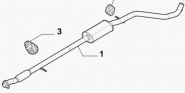 Mittelschalldämpfer mit Flexrohr 51916859 