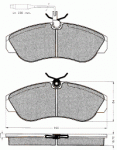 Bremsbeläge vorn (FIAT-Originalersatzteil) 