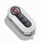 Fiat 500 Schlüsselcover perlenweiß 